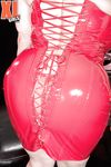 Gorgeous fatty Samantha 38G takes off her fancy red dress to reveal fat pussy