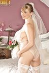 Big tits woman in a wedding dress Christy Marks spreads thighs to show pussy