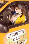 Big busty Christy Marks in latex uniform sucking big cock in the car