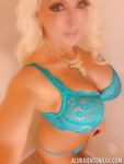 Platinum blonde bombshell Alura Jenson baring big tits for selfie
