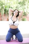 Seductive lonely girl Angela White has fun with her boobs