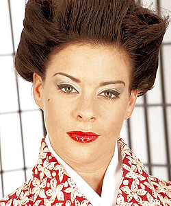 European MILF Linsey Dawn McKenzie sports the nude Geisha girl look