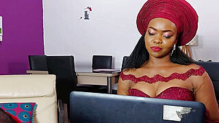 The Sexy African Boss Asks A Special Treat To Her Employee Big Boobs Porn Video