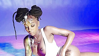 Inked Big Tits Black Babe Shows Hot Body Big Boobs Porn Video