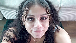 Curly Teen Babe Eats A Huge Dick Big Boobs Porn Video